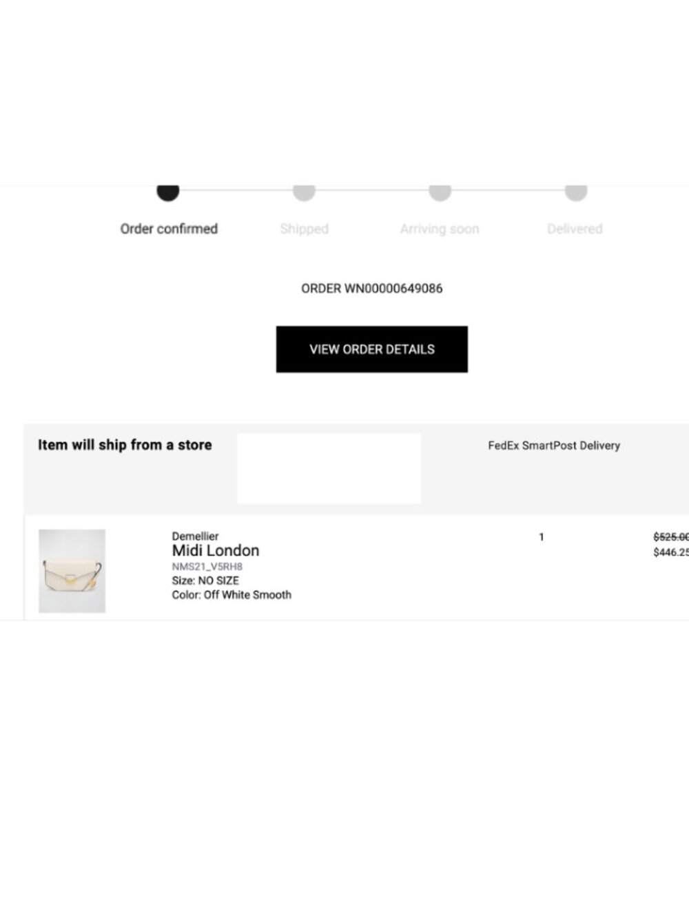 DEMELLIER MIDI LONDON IN OFF WHITE SMOOTH LEATHER (like new) - Picture 13 of 13